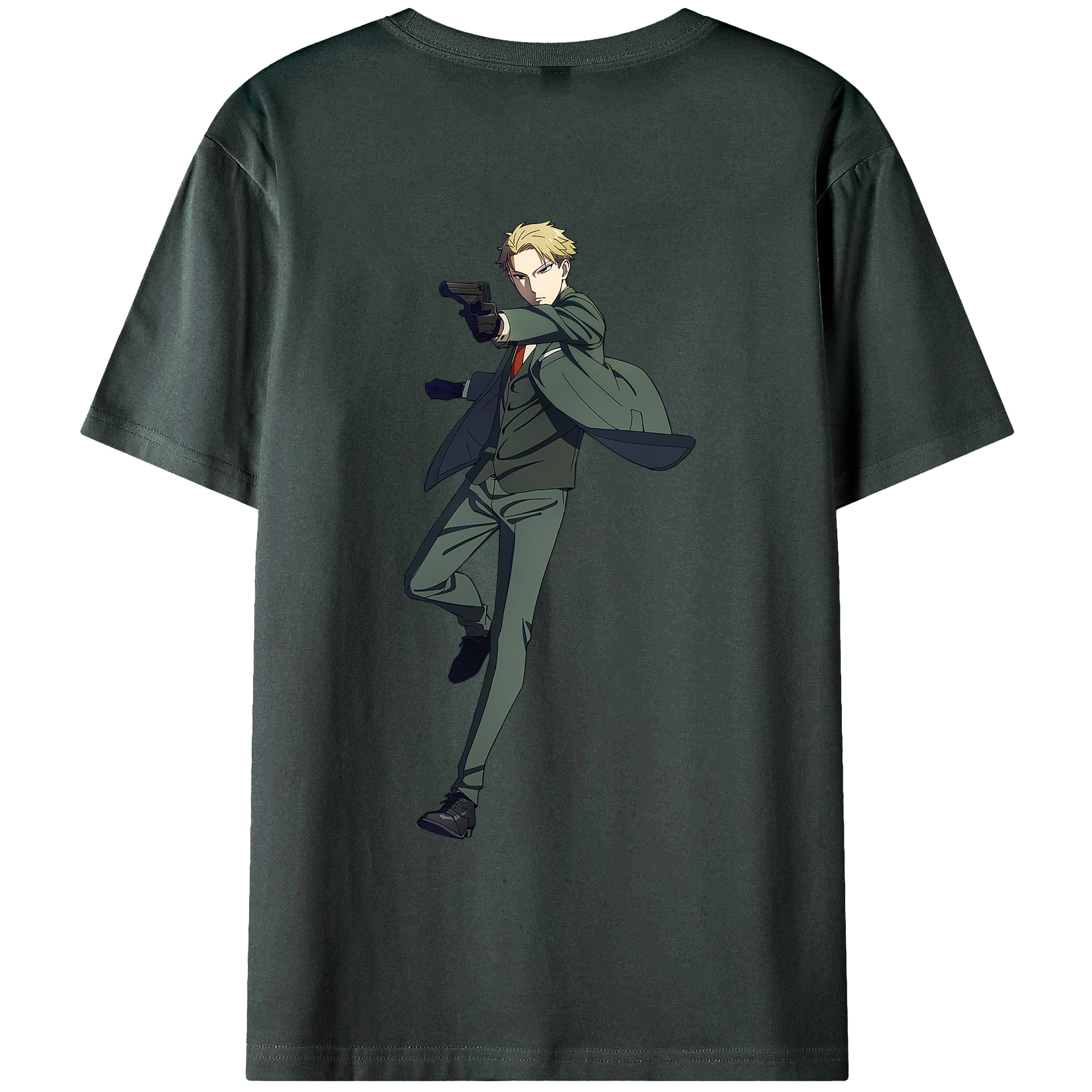 （画像用） SPY×FAMILY间谍家家酒 綿100％ メンズ半袖Tシャツ（バックプリント） 通気性
